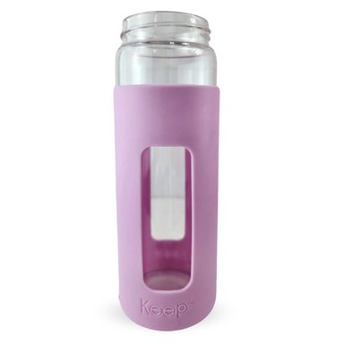 BOTELLA KEEP 470ML VIDRIO PROTECTOR AGUA DEPORTES OUTDOOR LILA - 5