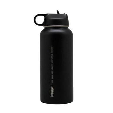 BOTELLA INSULADA KEEP 1LITRO HIDRATACION DEPORTE NEGRO - 1