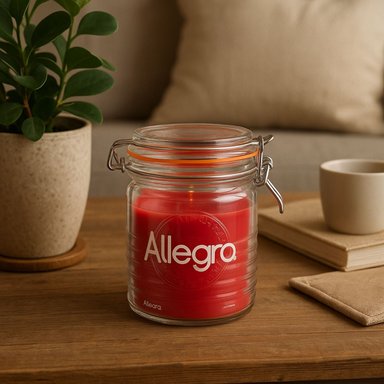 FRASCO VIDRIO ALLEGRA TAPA HERMÉTICA 750ML TRANSPARENTE CONTENEDOR - 3