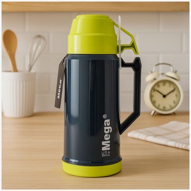 TERMO MEGA 1L NEW MEGATEMP BEBIDAS CALIENTES FRIAS CON TAZAS VERDE - 1