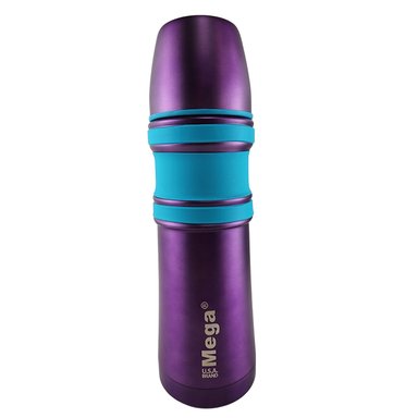 TERMO MEGA SLIM II 1L ACERO INOXIDABLE BEBIDAS CALIENTES FRIAS MORADO - 1