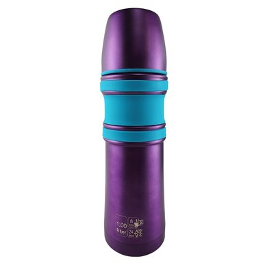 TERMO MEGA SLIM II 1L ACERO INOXIDABLE BEBIDAS CALIENTES FRIAS MORADO - 2