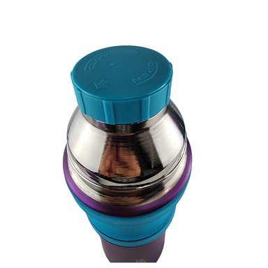 TERMO MEGA SLIM II 1L ACERO INOXIDABLE BEBIDAS CALIENTES FRIAS MORADO - 6