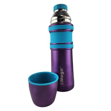 TERMO MEGA SLIM II 1L ACERO INOXIDABLE BEBIDAS CALIENTES FRIAS MORADO - 7