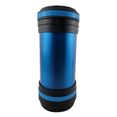 TERMO MEGA MAXX 600ML COMIDAS METALICO ACERO INOXIDABLE AZUL - 3