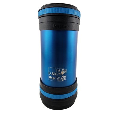 TERMO MEGA MAXX 600ML COMIDAS METALICO ACERO INOXIDABLE AZUL - 4