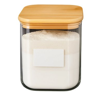 SET 2 FRASCOS HERMETICOS CUADRADO 900ML VIDRIO 10CM TAPA BAMBÚ - 2