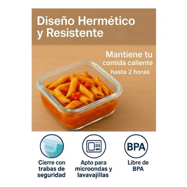 SET 20 CONTENEDORES HERMETICOS ALIMENTOS DE VIDRIO ALLEGRA - 5