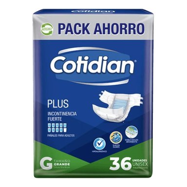PAÑAL ADULTO COTIDIAN PLUS 36 UNID G - 2