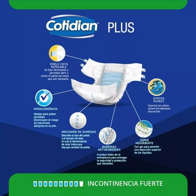 PAÑAL ADULTO COTIDIAN PLUS 36 UNID G - 4