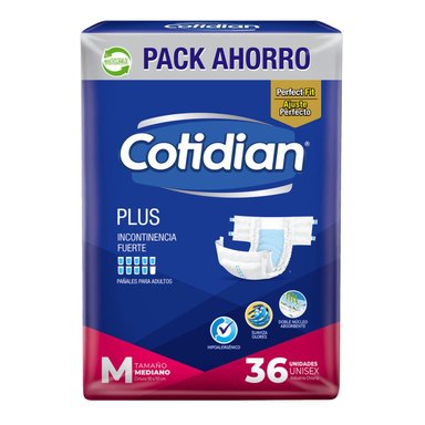 PAÑAL ADULTO COTIDIAN PLUS 36 UNID M - 2