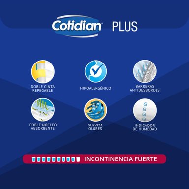 PAÑAL ADULTO COTIDIAN PLUS 36 UNID M - 3