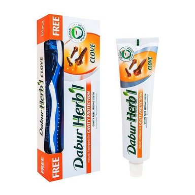 PASTA DENTAL HERB'L CLAVO DE OLOR + CEPILLO DE DIENTES 150GR - 1