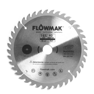 DISCO FLOWMAK PARA SIERRA CIRCULAR 6.5' 40 DIENTES - 2