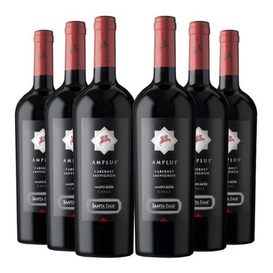 VINO TINTO CARMENERE SAUVIGNON CABERENT SANTA EMA BOTELLA VIDRIO 6 UN AMPLUS - 1
