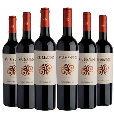 VINO TINTO CARMENERE MALBEC VIU MANENT BOTELLA VIDRIO 6 UN GRAN RESERVA - 1