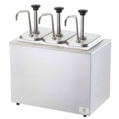 DISPENSADOR DE PLASTICO SALSAS 4 DEPOSITOS ACERO - 1