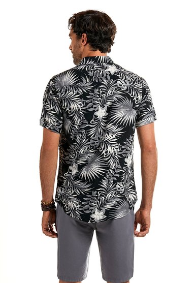 CAMISA MANGA CORTA ESTAMPADA CHICAGO BLACK - 3