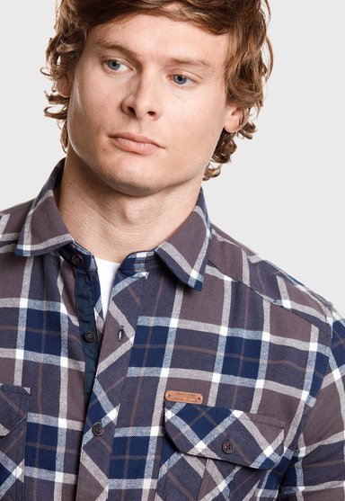 CAMISA CHECKERED INDIANA FJ GRAFITO - 4