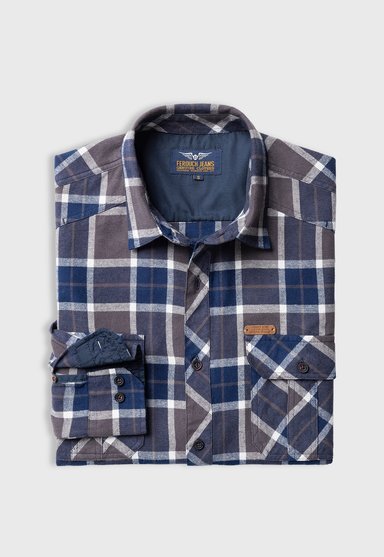 CAMISA CHECKERED INDIANA FJ GRAFITO - 5