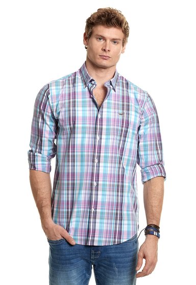 CAMISA CHECKERED COLOR FJ PINK - 1