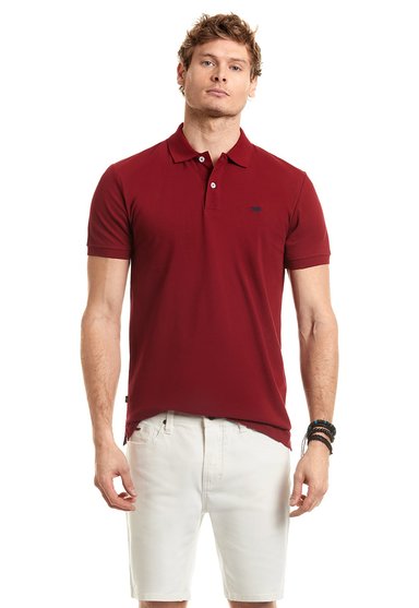 POLERA POLO BÁSICA BURGUNDY - 1