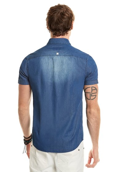 CAMISA DENIM PATCH FJ BLUE - 3