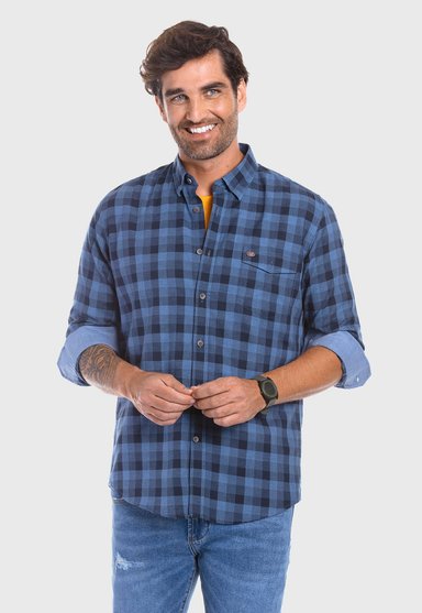 CAMISA CHECKERED DAKOTA F STEEL - 1