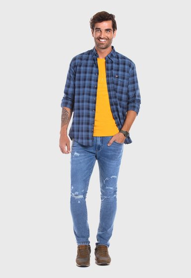 CAMISA CHECKERED DAKOTA F STEEL - 2