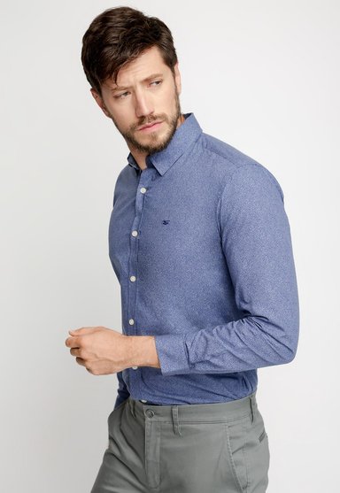 CAMISA ESTAMPADA F NAVY - 1