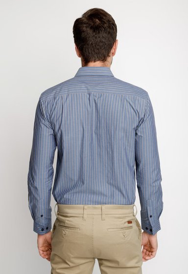 CAMISA STRIPED COLOR F CAMEL - 2