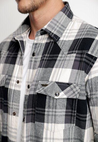 CAMISA CHECKERED VIRGINIA FJ BLACK - 3