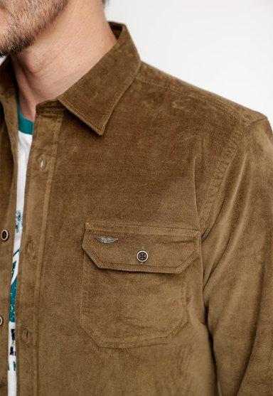 CAMISA OVERSHIRT CORDUROY F MILITARY - 3