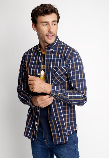 CAMISA CHECKERED CHICAGO FJ CAMEL - 1