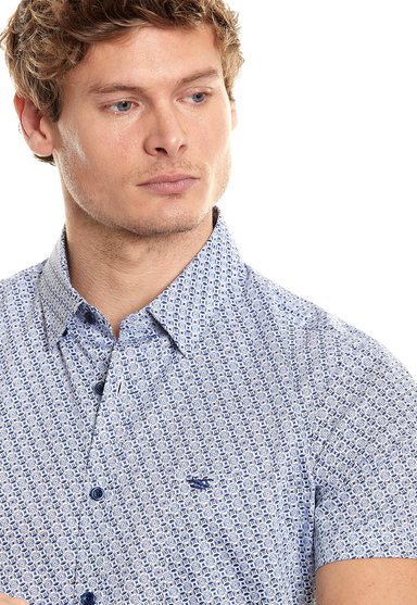 CAMISA ESTAMPADA LOS ANGELES F BLUE - 4