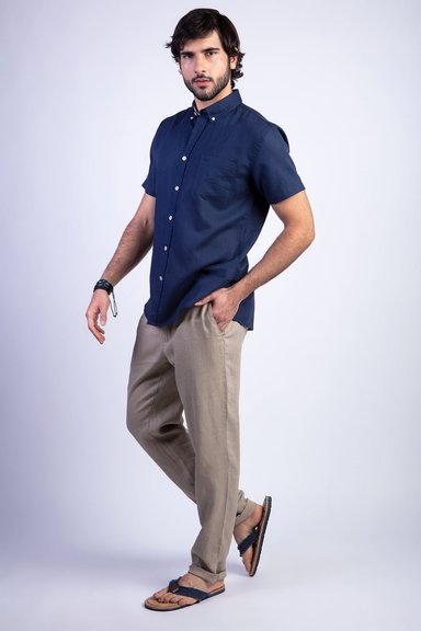 CAMISA SPORT ATLANTA F NAVY - 3