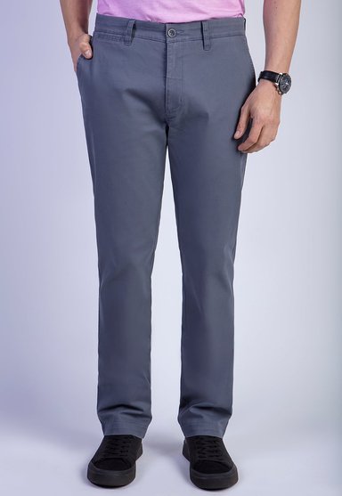 PANTALÓN ALGODÓN HOMBRE FEROUCH GRIS 206001X0107 TWILL METAL WITHOUT PLEATS L/33 - 1