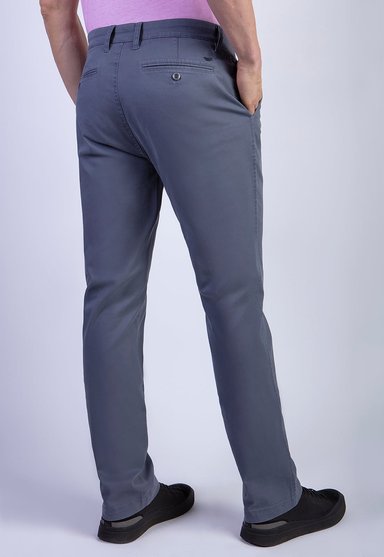 PANTALÓN ALGODÓN HOMBRE FEROUCH GRIS 206001X0107 TWILL METAL WITHOUT PLEATS L/33 - 2