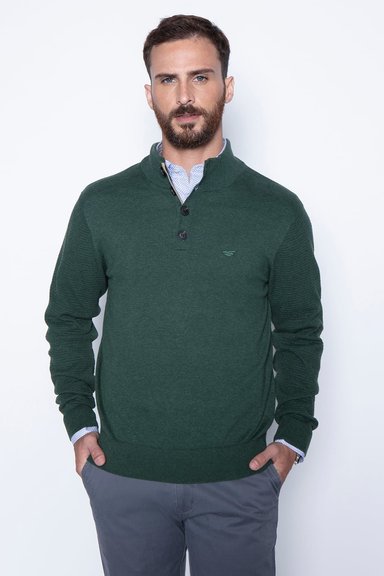 SWEATER BRISTOL SMART CASUAL L/S MILITARY - 1