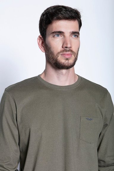 POLERA BÁSICA ML MILITARY - 3