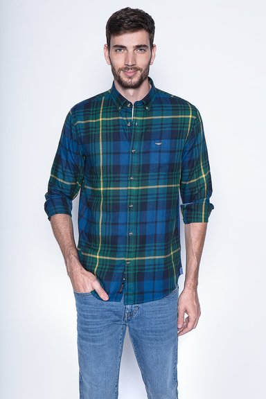 CAMISA CUADRO TEXAS FJ GREEN - 1