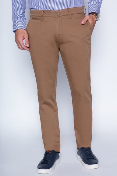 PANTALÓN TWILL SLIM /33 CAMEL - 1