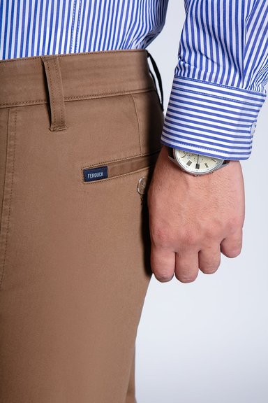 PANTALÓN TWILL SLIM /33 CAMEL - 5