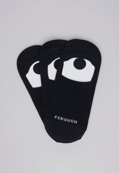 TRIPACK CALCETINES HOMBRE FEROUCH 631609Y0016 INVISIBLE FLORIDA BLACK - 1