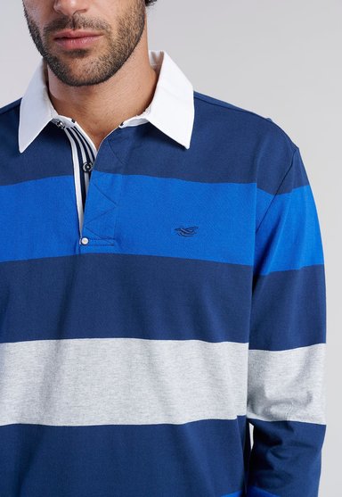 POLERA RUGBY RAYAS NEWARK NAVY - 3