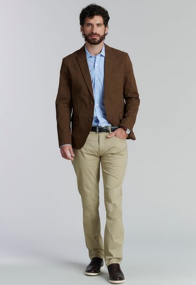 BLAZER ALGODÓN HOMBRE FEROUCH BEIGE STANFORD F SMART CASUAL NUTS - 2