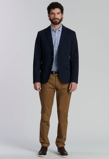 BLAZER ALGODÓN HOMBRE FEROUCH AZUL STANFORD F SMART CASUAL - 2