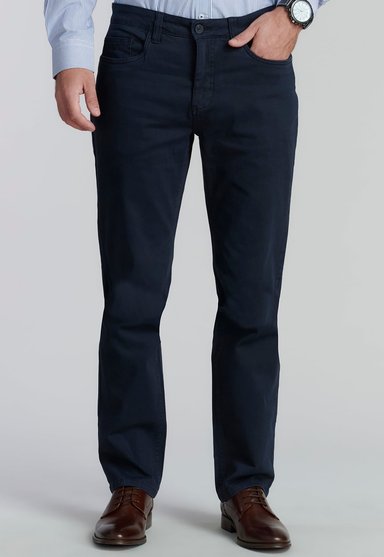 PANTALÓN ALGODÓN HOMBRE FEROUCH AZUL OKLAHOMA FR NAVY - 1
