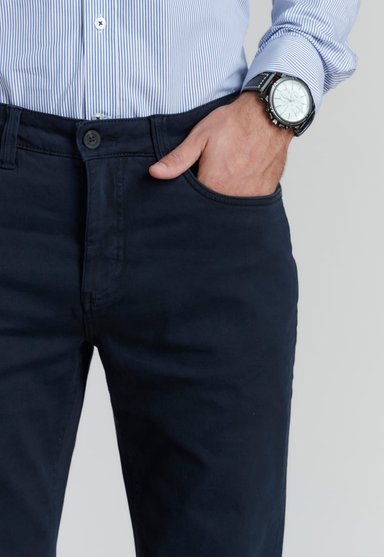 PANTALÓN ALGODÓN HOMBRE FEROUCH AZUL OKLAHOMA FR NAVY - 3