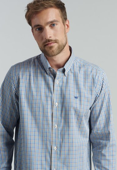 CAMISA ALGODÓN HOMBRE FEROUCH AMARILLO ORLANDO FR MUSTARD - 3